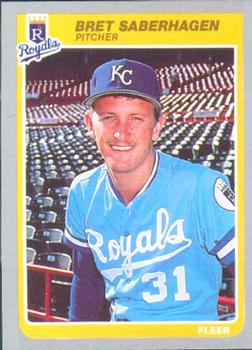 #212 Bret Saberhagen - Kansas City Royals - 1985 Fleer Baseball