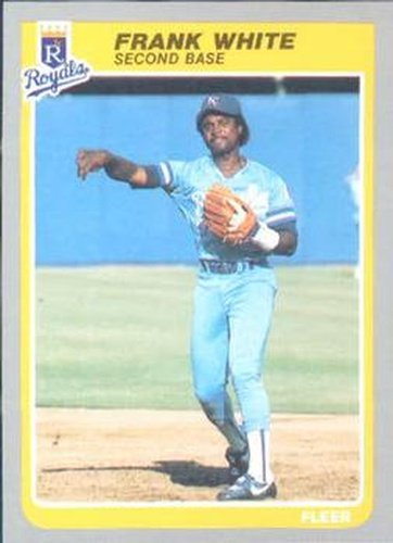 #217 Frank White - Kansas City Royals - 1985 Fleer Baseball