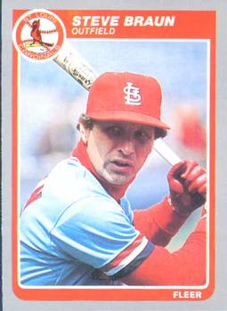#221 Steve Braun - St. Louis Cardinals - 1985 Fleer Baseball
