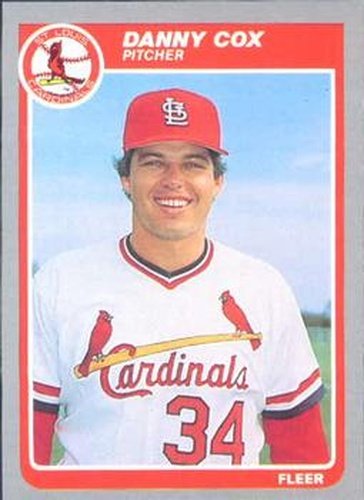#222 Danny Cox - St. Louis Cardinals - 1985 Fleer Baseball