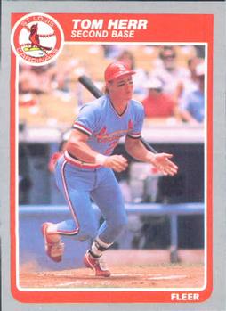 #226 Tom Herr - St. Louis Cardinals - 1985 Fleer Baseball