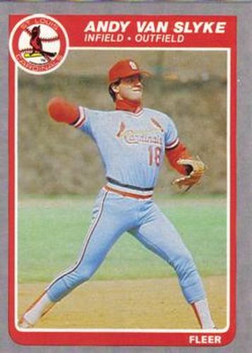 #242 Andy Van Slyke - St. Louis Cardinals - 1985 Fleer Baseball