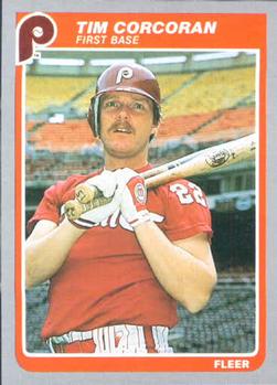 #247 Tim Corcoran - Philadelphia Phillies - 1985 Fleer Baseball