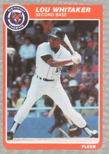 #24 Lou Whitaker - Detroit Tigers - 1985 Fleer Baseball