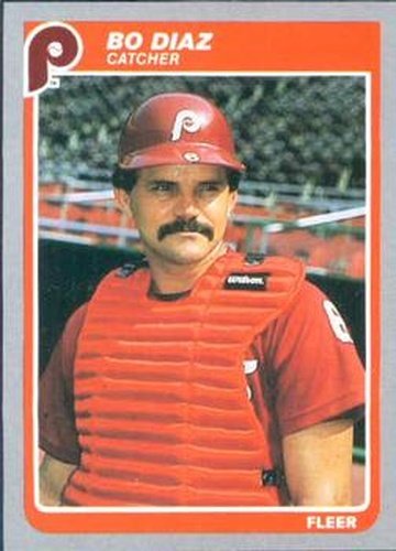 #250 Bo Diaz - Philadelphia Phillies - 1985 Fleer Baseball