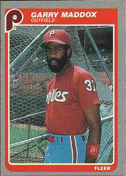 #259 Garry Maddox - Philadelphia Phillies - 1985 Fleer Baseball