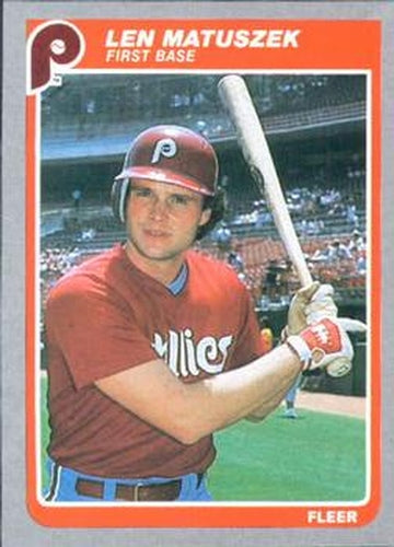 #260 Len Matuszek - Philadelphia Phillies - 1985 Fleer Baseball