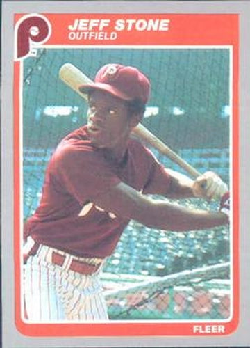 #266 Jeff Stone - Philadelphia Phillies - 1985 Fleer Baseball