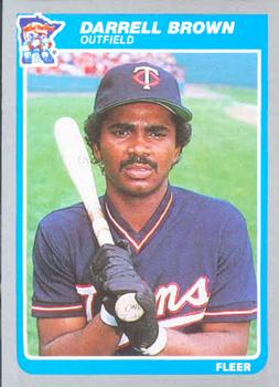 #270 Darrell Brown - Minnesota Twins - 1985 Fleer Baseball
