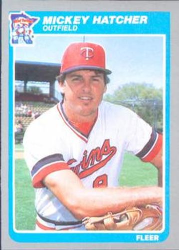 #279 Mickey Hatcher - Minnesota Twins - 1985 Fleer Baseball