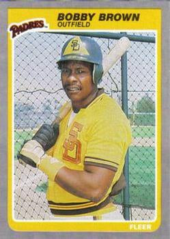 #28 Bobby Brown - San Diego Padres - 1985 Fleer Baseball
