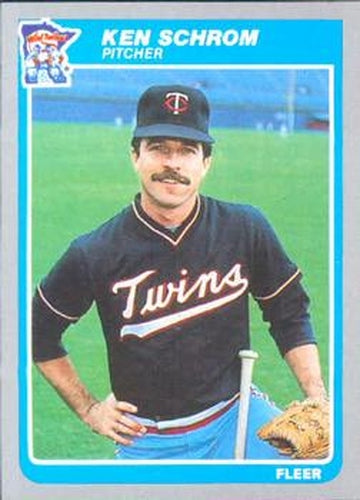 #288 Ken Schrom - Minnesota Twins - 1985 Fleer Baseball