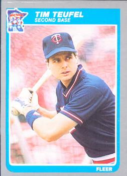#290 Tim Teufel - Minnesota Twins - 1985 Fleer Baseball