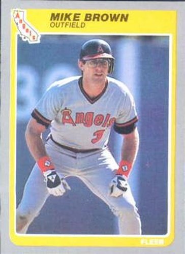 #296 Mike Brown - California Angels - 1985 Fleer Baseball