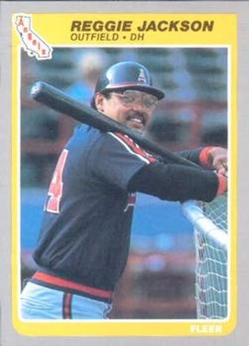 #303 Reggie Jackson - California Angels - 1985 Fleer Baseball