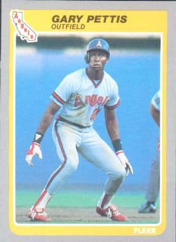 #308 Gary Pettis - California Angels - 1985 Fleer Baseball