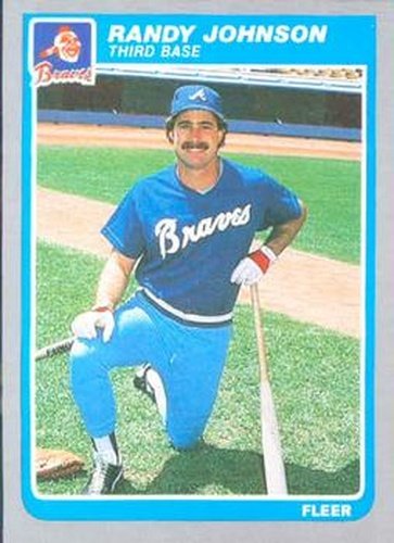 #330 Randy Johnson - Atlanta Braves - 1985 Fleer Baseball