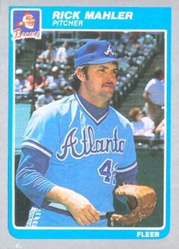 #332 Rick Mahler - Atlanta Braves - 1985 Fleer Baseball
