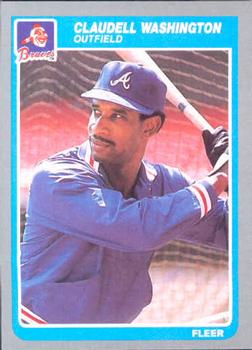 #342 Claudell Washington - Atlanta Braves - 1985 Fleer Baseball