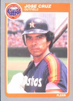 #347 Jose Cruz - Houston Astros - 1985 Fleer Baseball