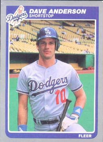 #366 Dave Anderson - Los Angeles Dodgers - 1985 Fleer Baseball