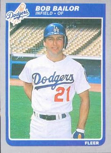 #367 Bob Bailor - Los Angeles Dodgers - 1985 Fleer Baseball