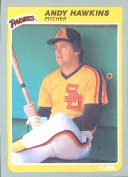 #36 Andy Hawkins - San Diego Padres - 1985 Fleer Baseball
