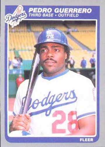 #370 Pedro Guerrero - Los Angeles Dodgers - 1985 Fleer Baseball