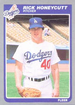 #372 Rick Honeycutt - Los Angeles Dodgers - 1985 Fleer Baseball
