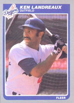 #375 Ken Landreaux - Los Angeles Dodgers - 1985 Fleer Baseball