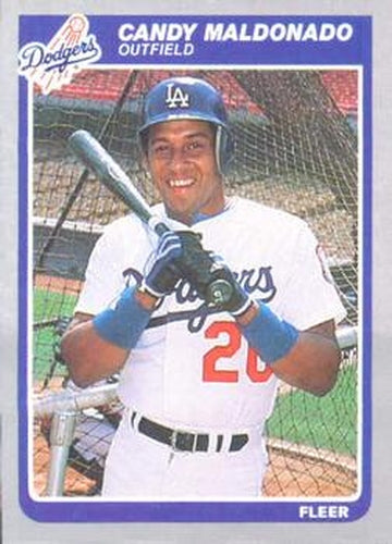 #376 Candy Maldonado - Los Angeles Dodgers - 1985 Fleer Baseball