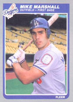 #377 Mike Marshall - Los Angeles Dodgers - 1985 Fleer Baseball