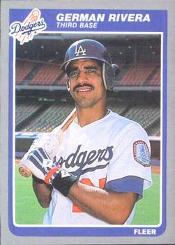 #382 German Rivera - Los Angeles Dodgers - 1985 Fleer Baseball
