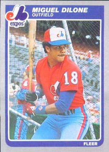 #395 Miguel Dilone - Montreal Expos - 1985 Fleer Baseball