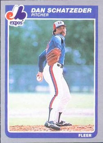 #409 Dan Schatzeder - Montreal Expos - 1985 Fleer Baseball