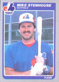 #411 Mike Stenhouse - Montreal Expos - 1985 Fleer Baseball