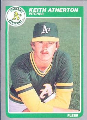 #415 Keith Atherton - Oakland Athletics - 1985 Fleer Baseball