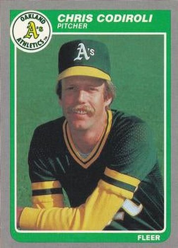 #420 Chris Codiroli - Oakland Athletics - 1985 Fleer Baseball