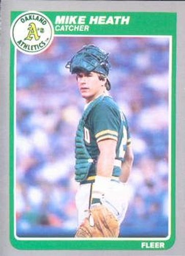 #424 Mike Heath - Oakland Athletics - 1985 Fleer Baseball