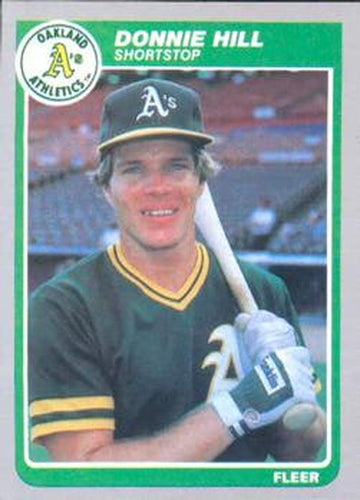 #426 Donnie Hill - Oakland Athletics - 1985 Fleer Baseball
