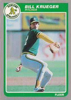 #428 Bill Krueger - Oakland Athletics - 1985 Fleer Baseball
