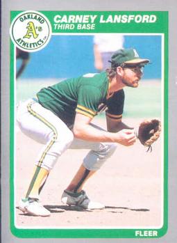 #429 Carney Lansford - Oakland Athletics - 1985 Fleer Baseball