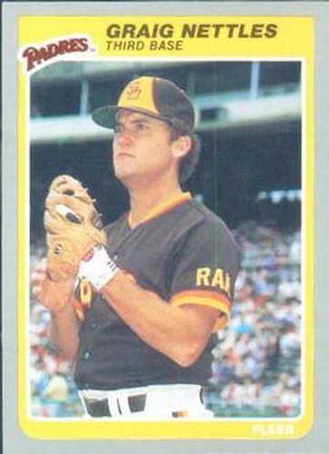 #42 Graig Nettles - San Diego Padres - 1985 Fleer Baseball