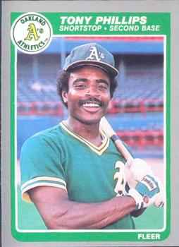 #433 Tony Phillips - Oakland Athletics - 1985 Fleer Baseball