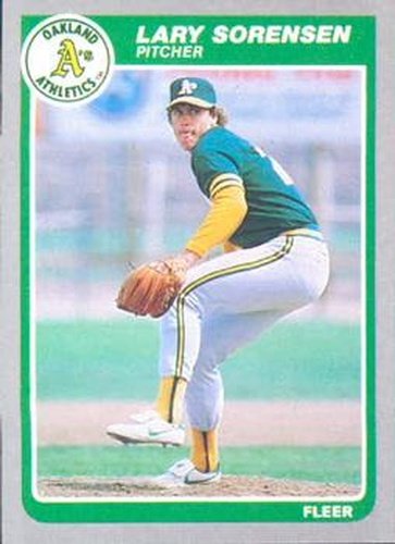 #434 Lary Sorensen - Oakland Athletics - 1985 Fleer Baseball