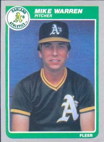 #435 Mike Warren - Oakland Athletics - 1985 Fleer Baseball