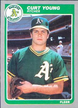 #436 Curt Young - Oakland Athletics - 1985 Fleer Baseball