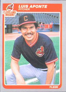 #437 Luis Aponte - Cleveland Indians - 1985 Fleer Baseball