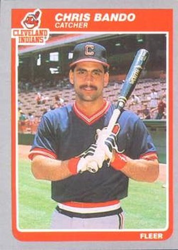 #438 Chris Bando - Cleveland Indians - 1985 Fleer Baseball