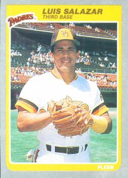 #43 Luis Salazar - San Diego Padres - 1985 Fleer Baseball